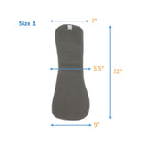 Charcoal Bamboo Adult Diaper Inserts - 3 Pack