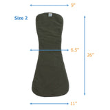 Charcoal Bamboo Adult Diaper Inserts - 3 Pack