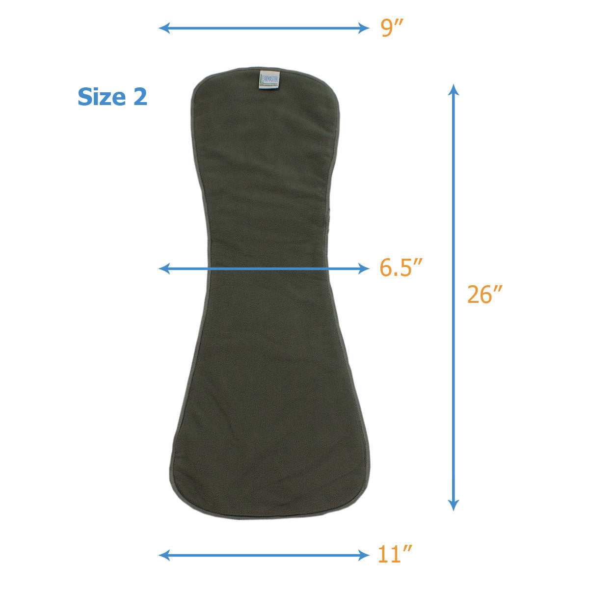 Charcoal Bamboo Adult Diaper Inserts - 3 Pack