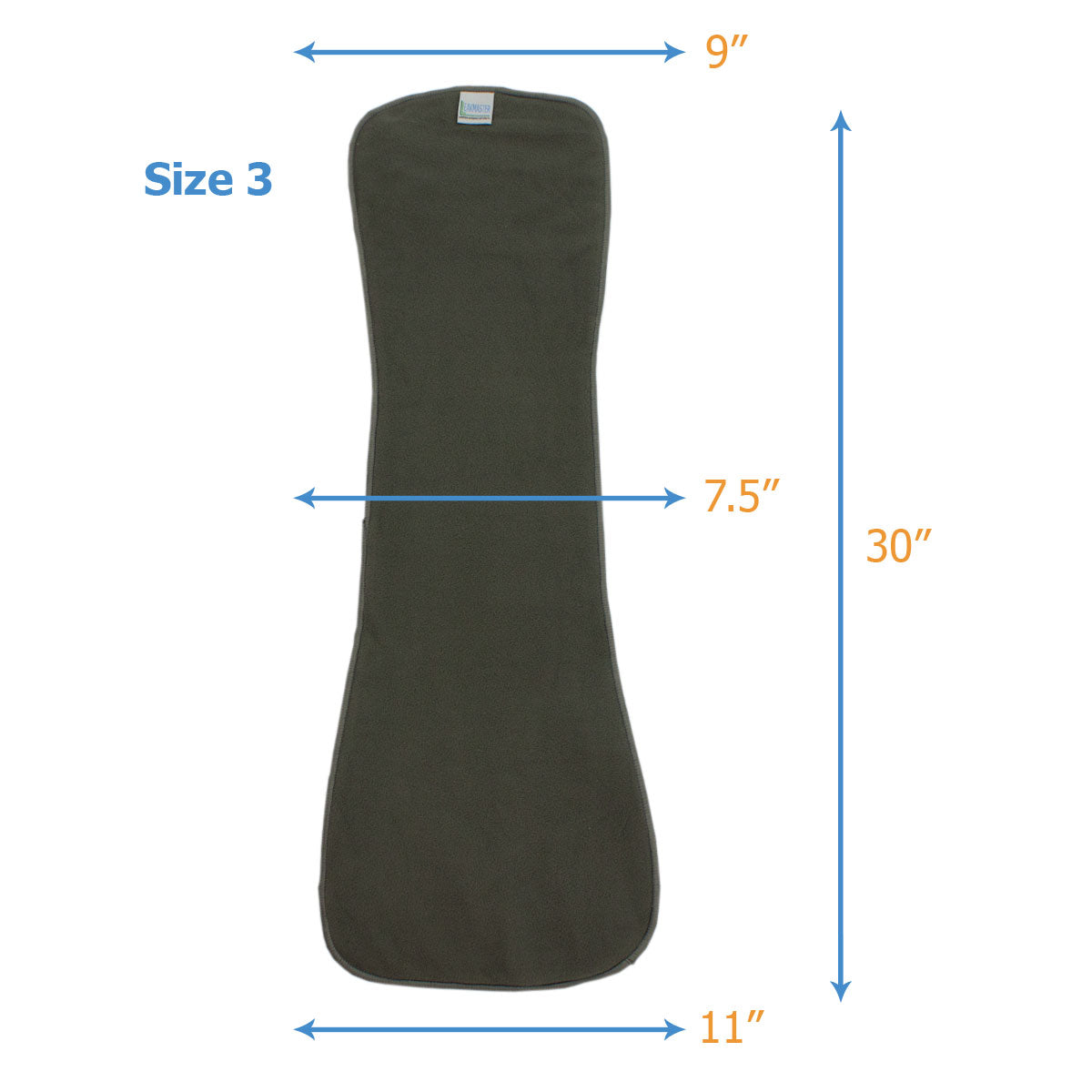 Charcoal Bamboo Adult Diaper Inserts - 3 Pack