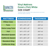 LeakMaster Vinyl Mattress Covers (7ml) White