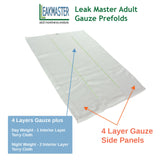 LeakMaster Adult Prefold Cloth Diapers - Gauze