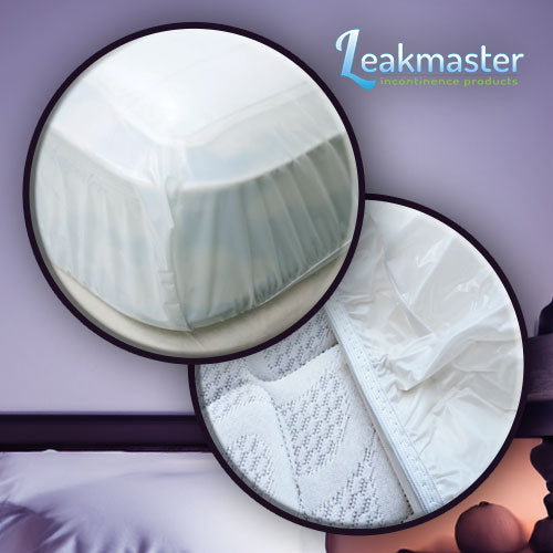 LeakMaster Vinyl Mattress Covers (7ml) White